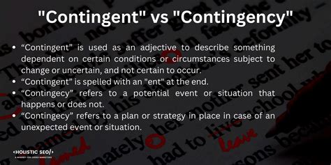 what contingent means.